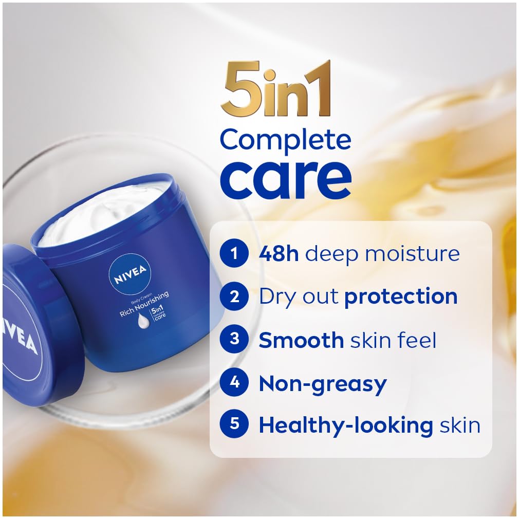 Nivea Rich Nourishing Body Cream Dry Skin Almond Oil 400 ml jar