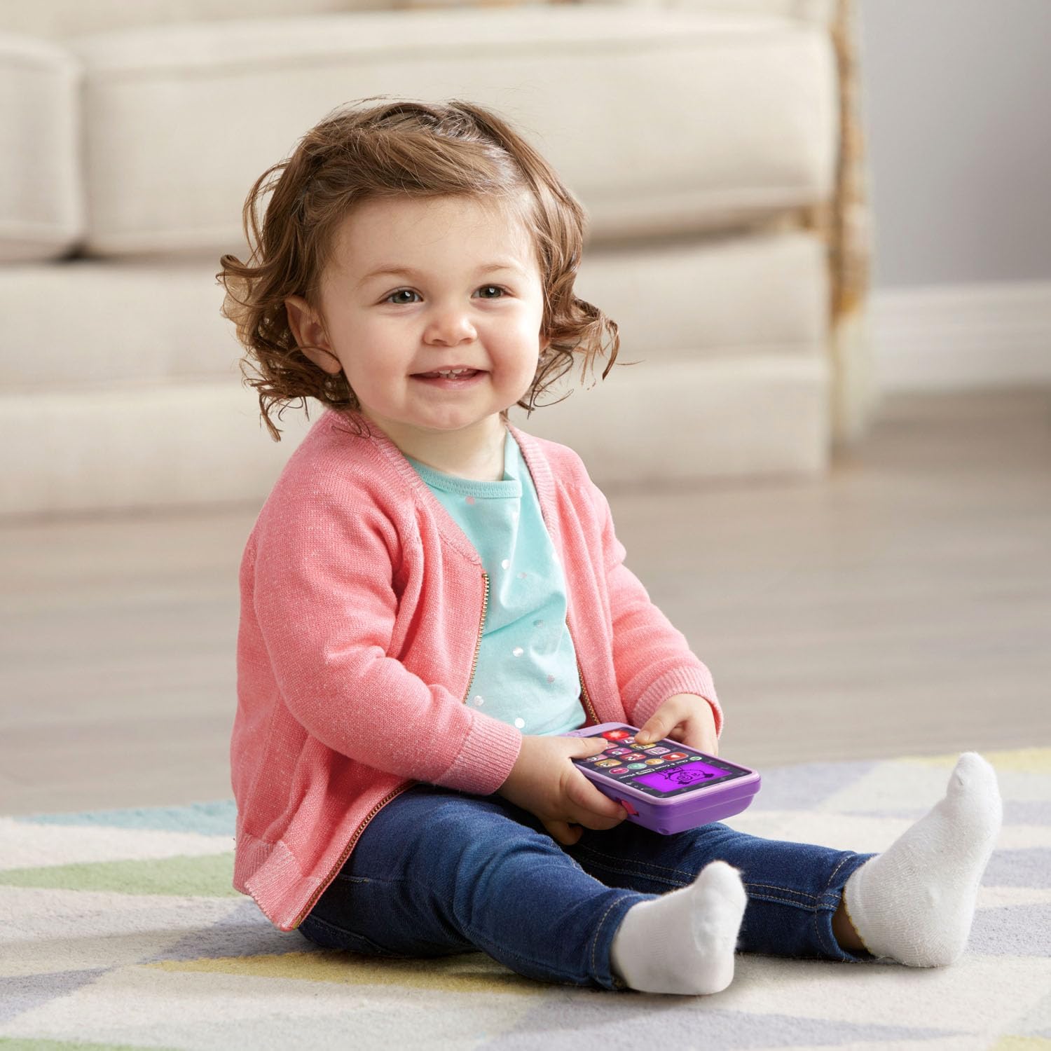 LeapFrog Chat & Count Smart Phone purple interactive learning toy