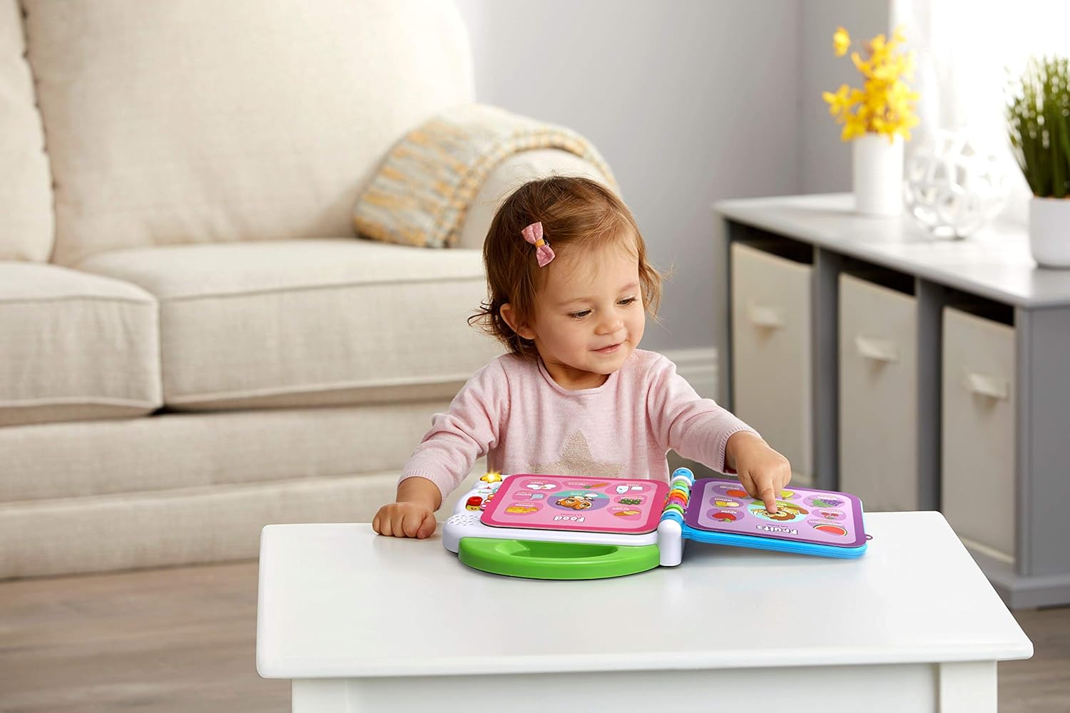 LeapFrog Learning Friends 100 Words Book interactive pink and blue educational tablet