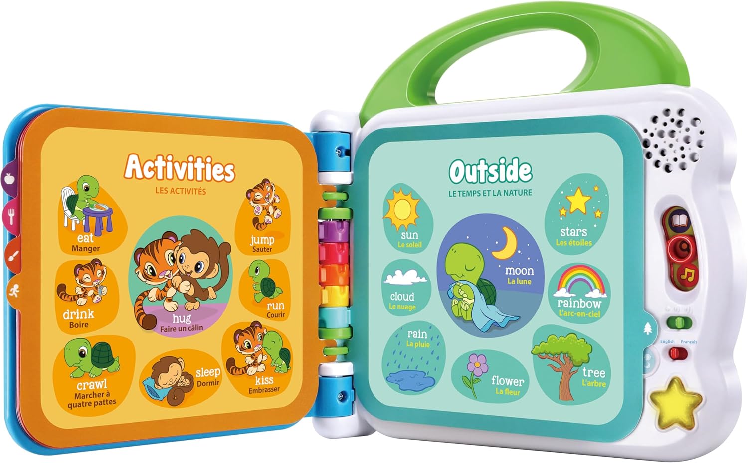 LeapFrog Learning Friends 100 Words Book with green handle and interactive pages
