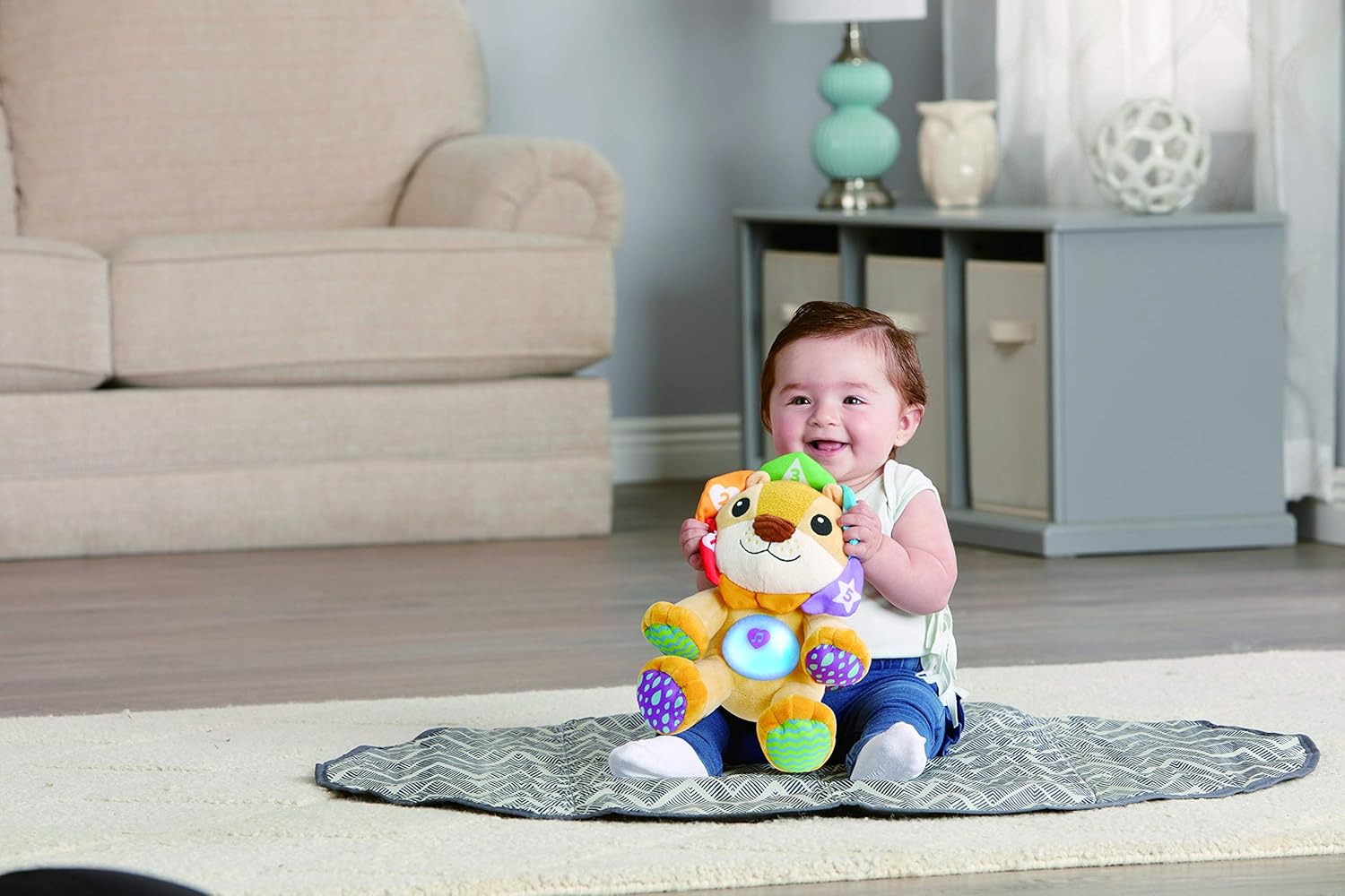 LeapFrog Lullaby Lights Lion plush toy with interactive lights and sounds