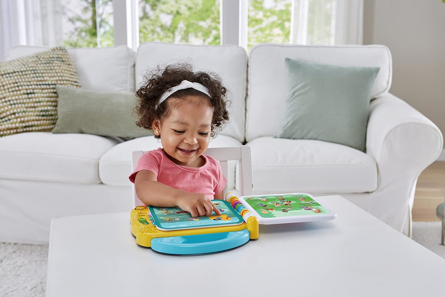 LeapFrog 100 Things That Go educational learning device with yellow and blue base