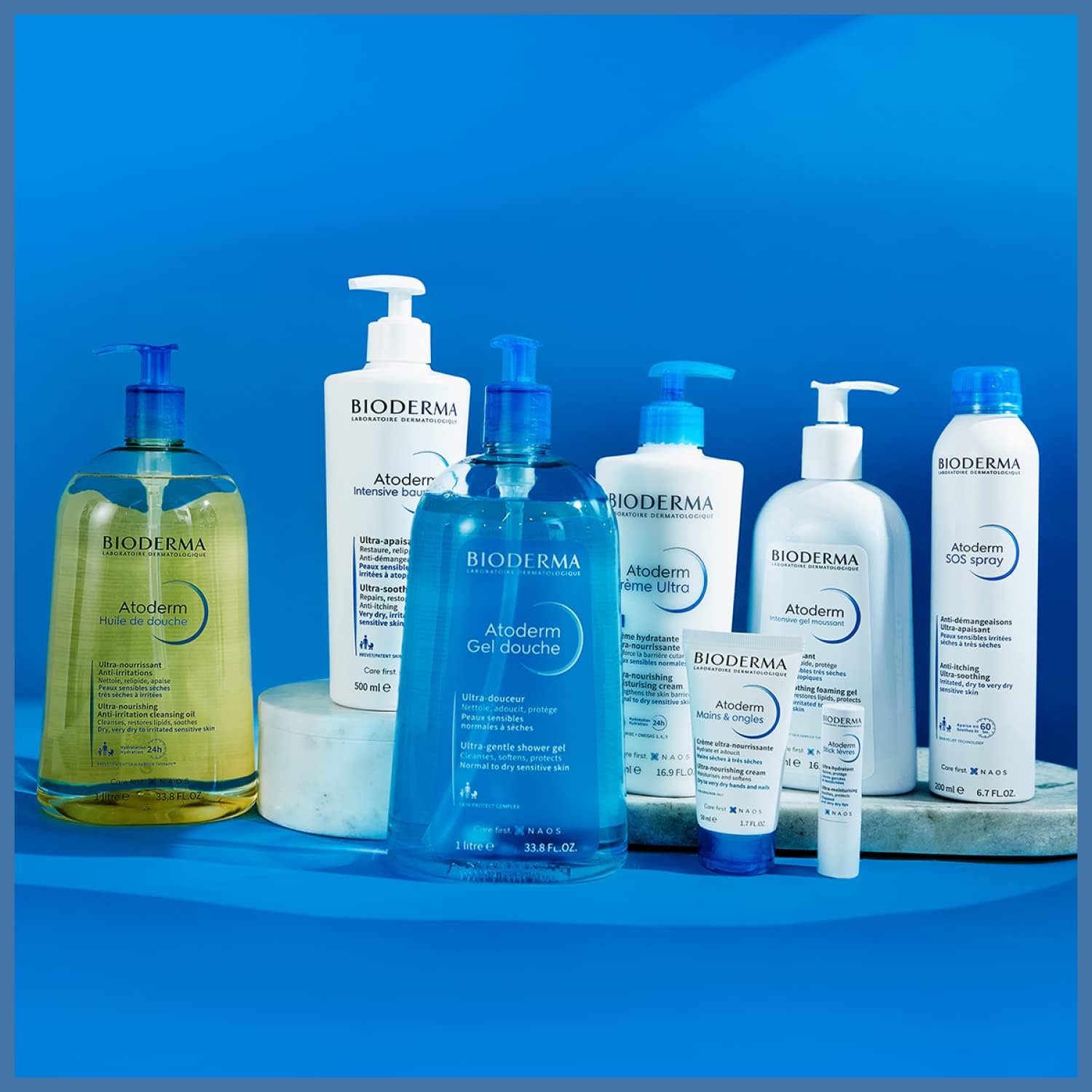 Bioderma Atoderm Intensive white foaming gel cleanser, 500ml pump bottle