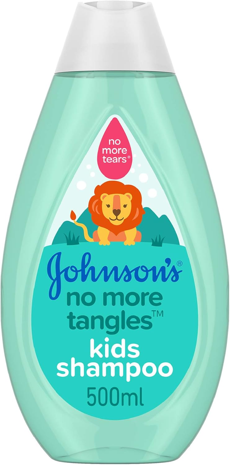 Johnson's No More Tangles Kids Shampoo 500ml mint green bottle