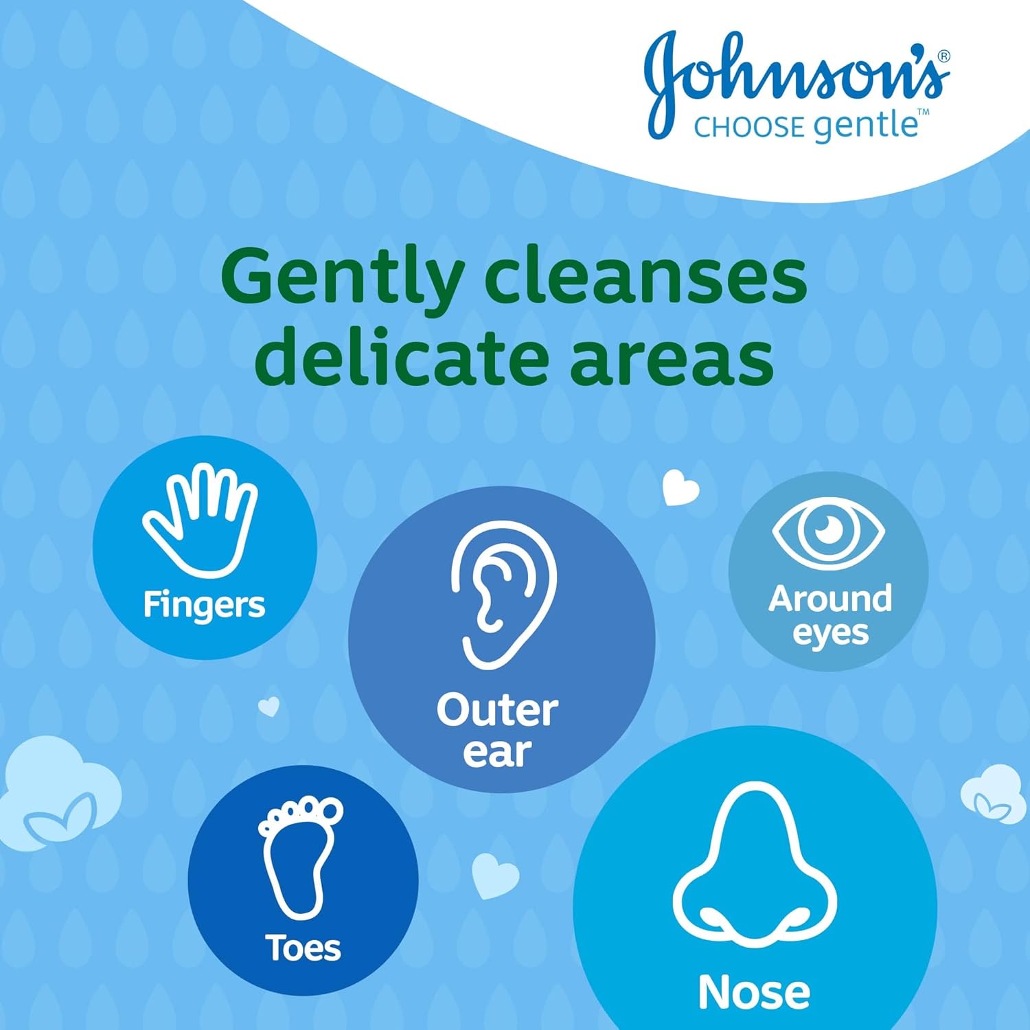 Johnson's Baby Cotton Buds 200 pack gentle cleansing swabs