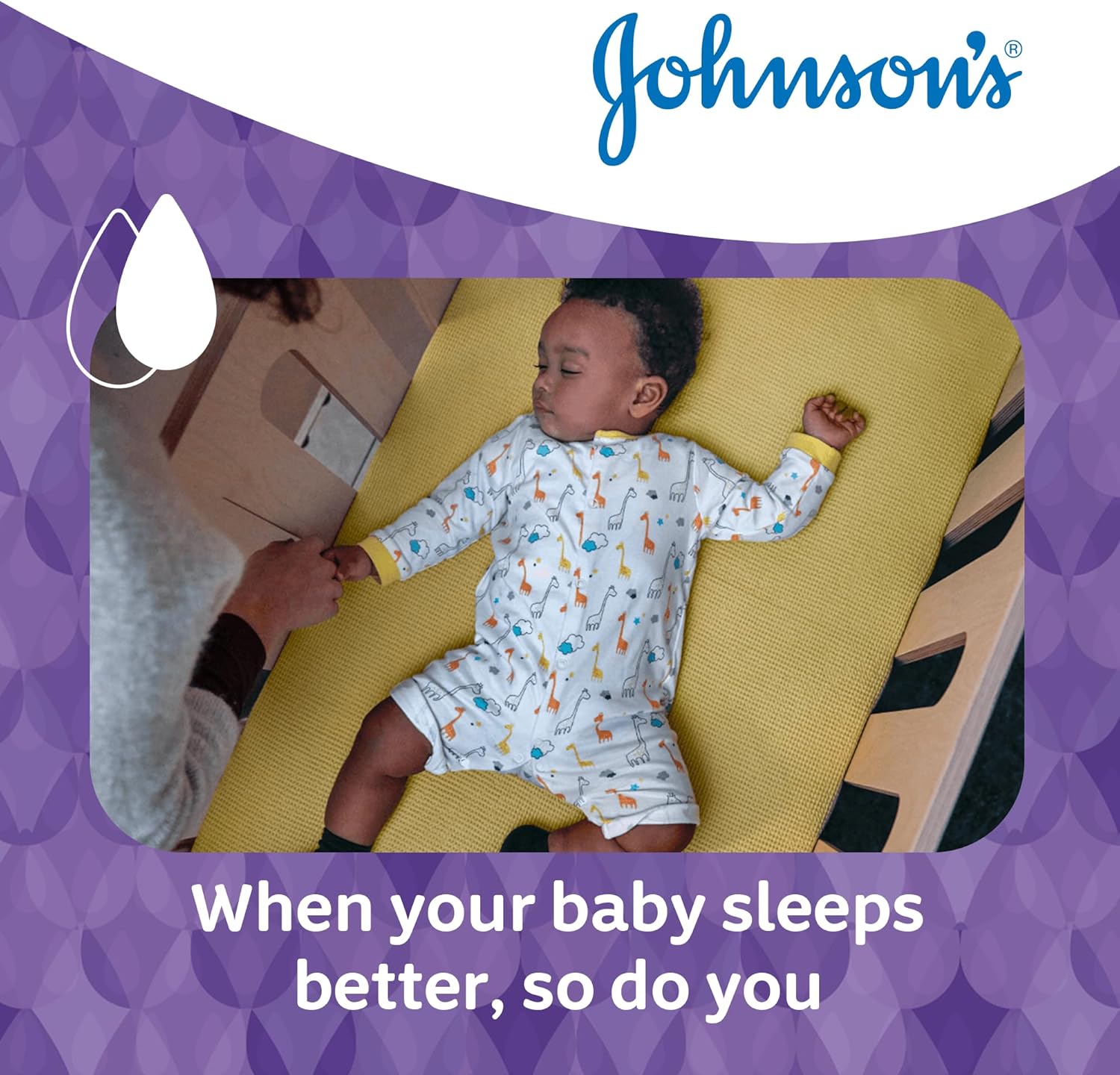 Johnson's Baby Bedtime Wash 500ml purple bottle for gentle cleansing