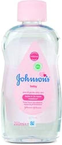 Johnson's Baby Oil clear bottle with pink cap 200ml