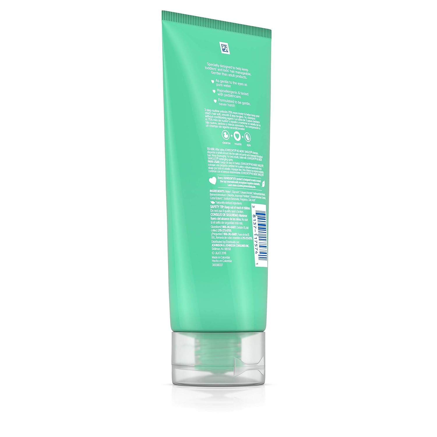 Johnson's No More Tangles kids detangling conditioner 200ml green tube