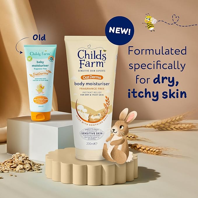 Childs Farm OatDerma body moisturiser 200ml fragrance-free tube