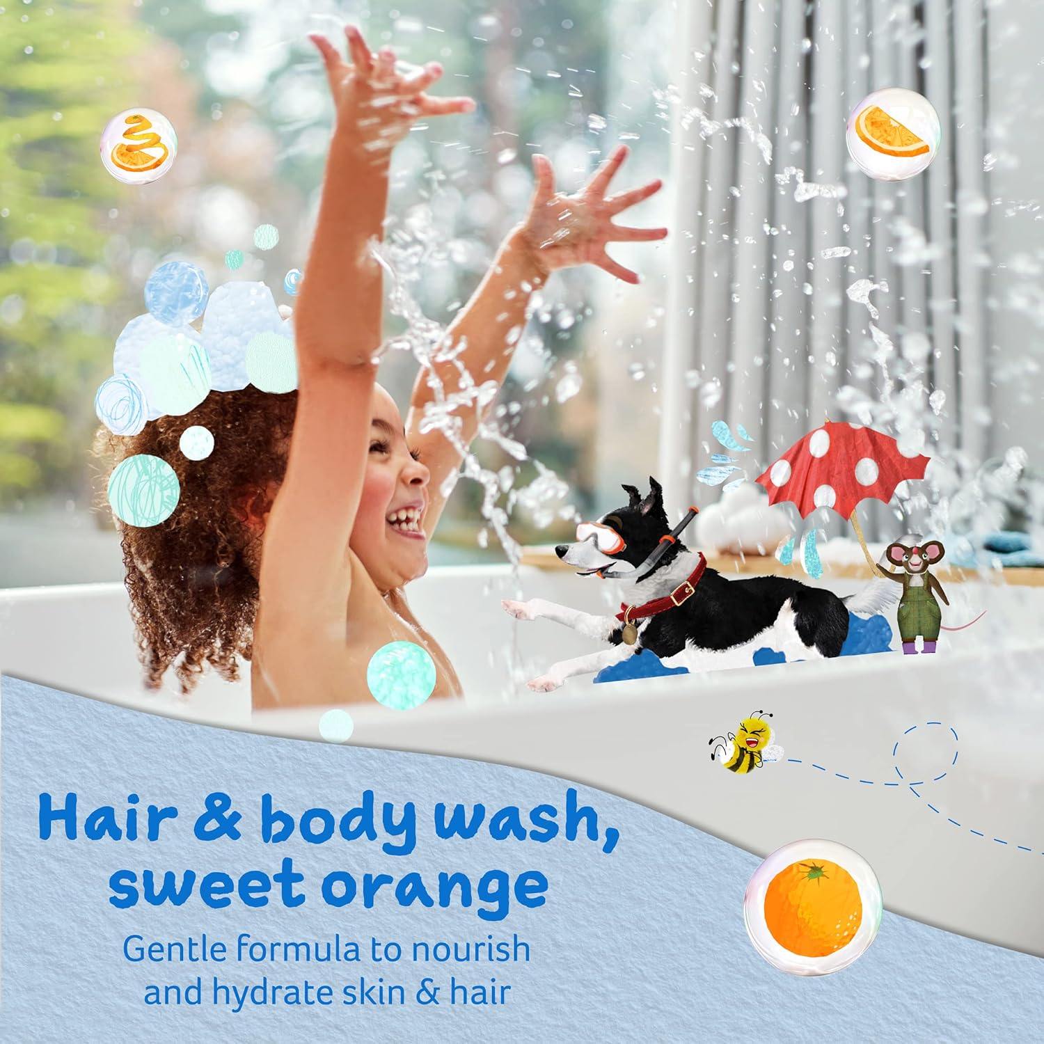 Childs Farm Hair & Body Wash Sweet Orange 500ml bottle for children