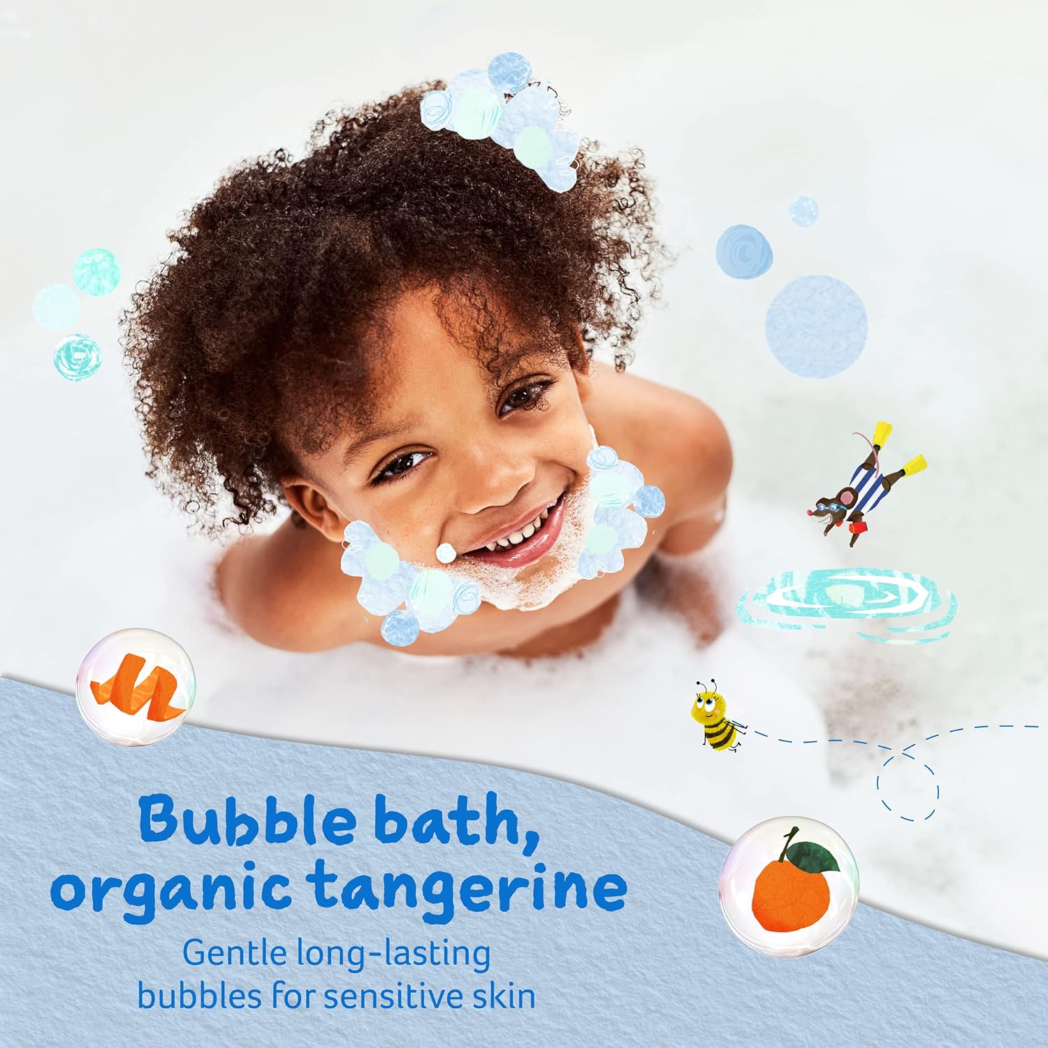 Childs Farm Bubble Bath Organic Tangerine 500ml bottle
