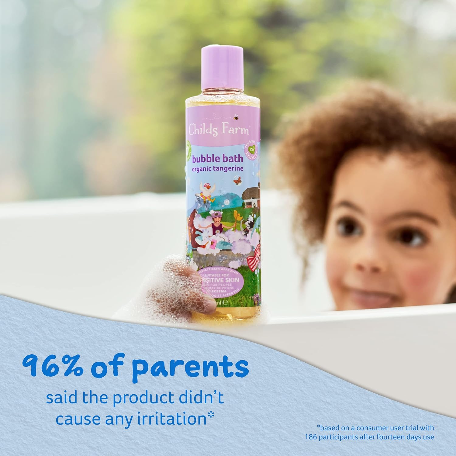 Childs Farm Bubble Bath with Organic Tangerine 500ml bottle