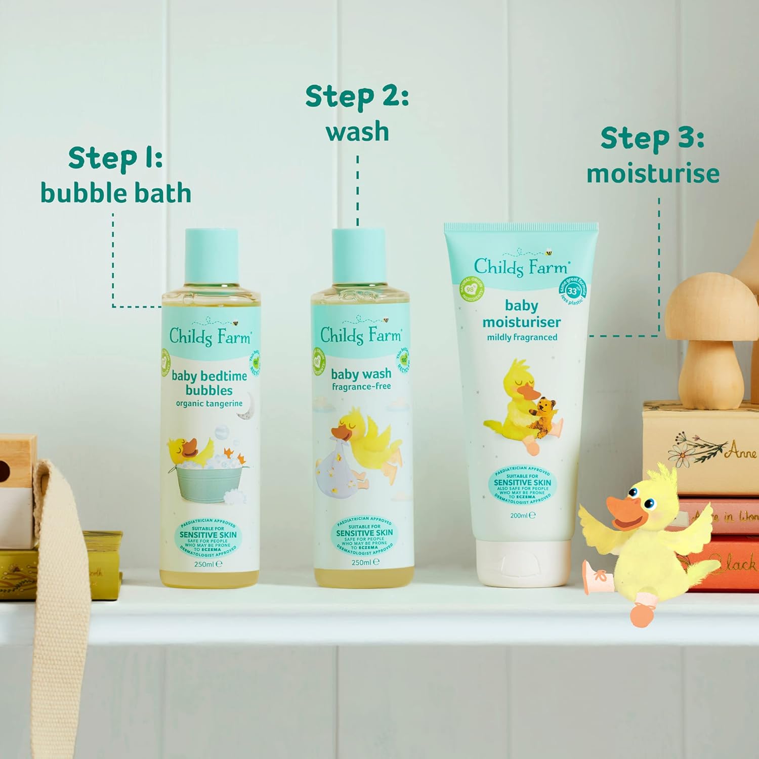 Childs Farm baby moisturiser mildly fragranced 200ml tube for sensitive skin