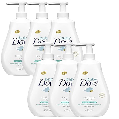 Baby Dove Head to Toe Wash Sensitive 400ml fragrance-free moisture pack