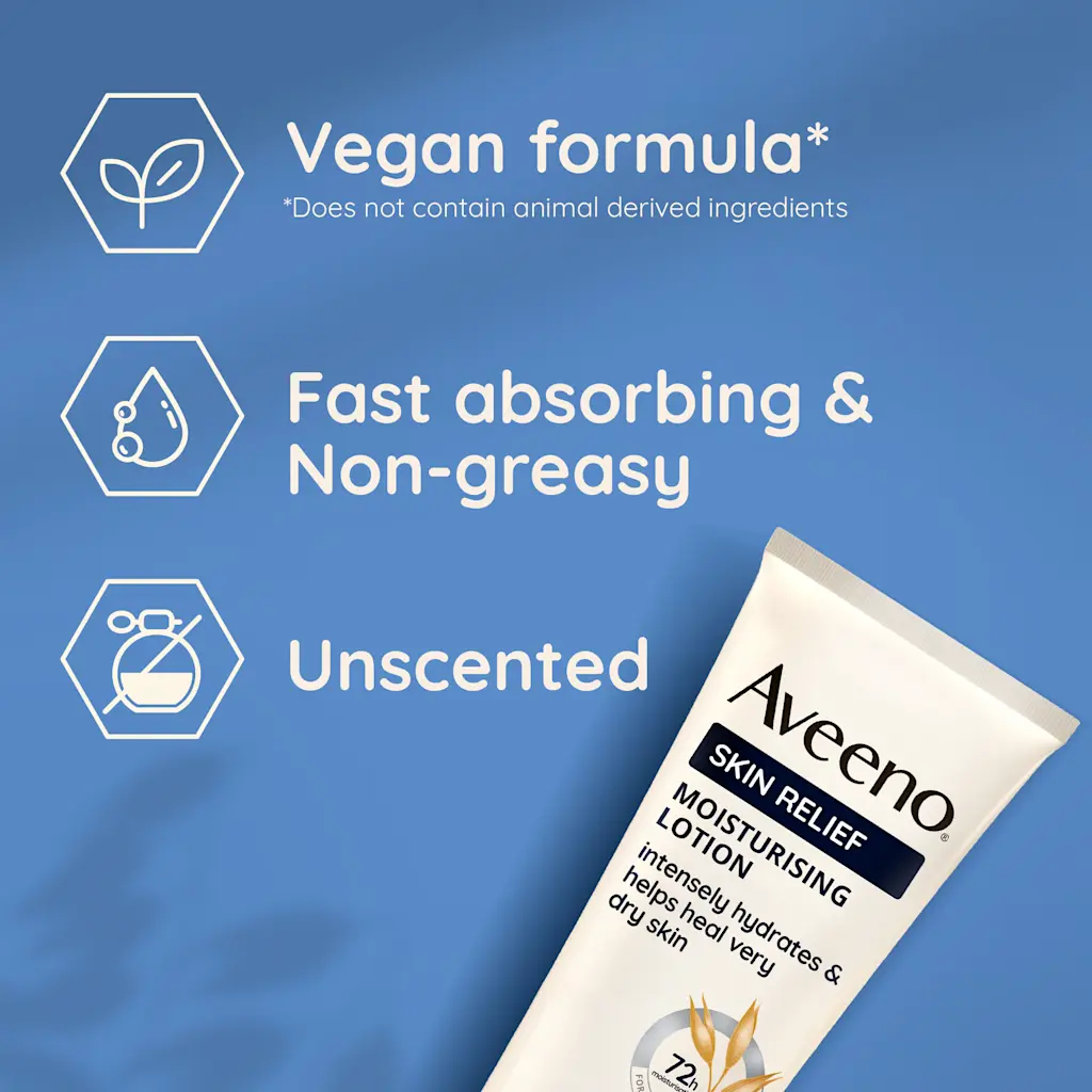 Aveeno Skin Relief Moisturising Hand Cream 75ml tube vegan formula