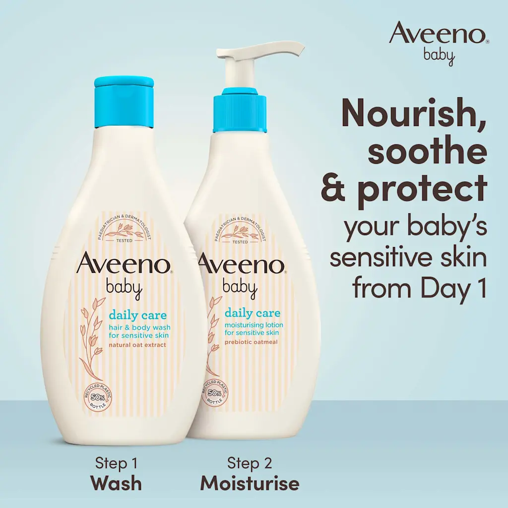 Aveeno baby Daily Care Hair and Body Wash 250ml with blue cap