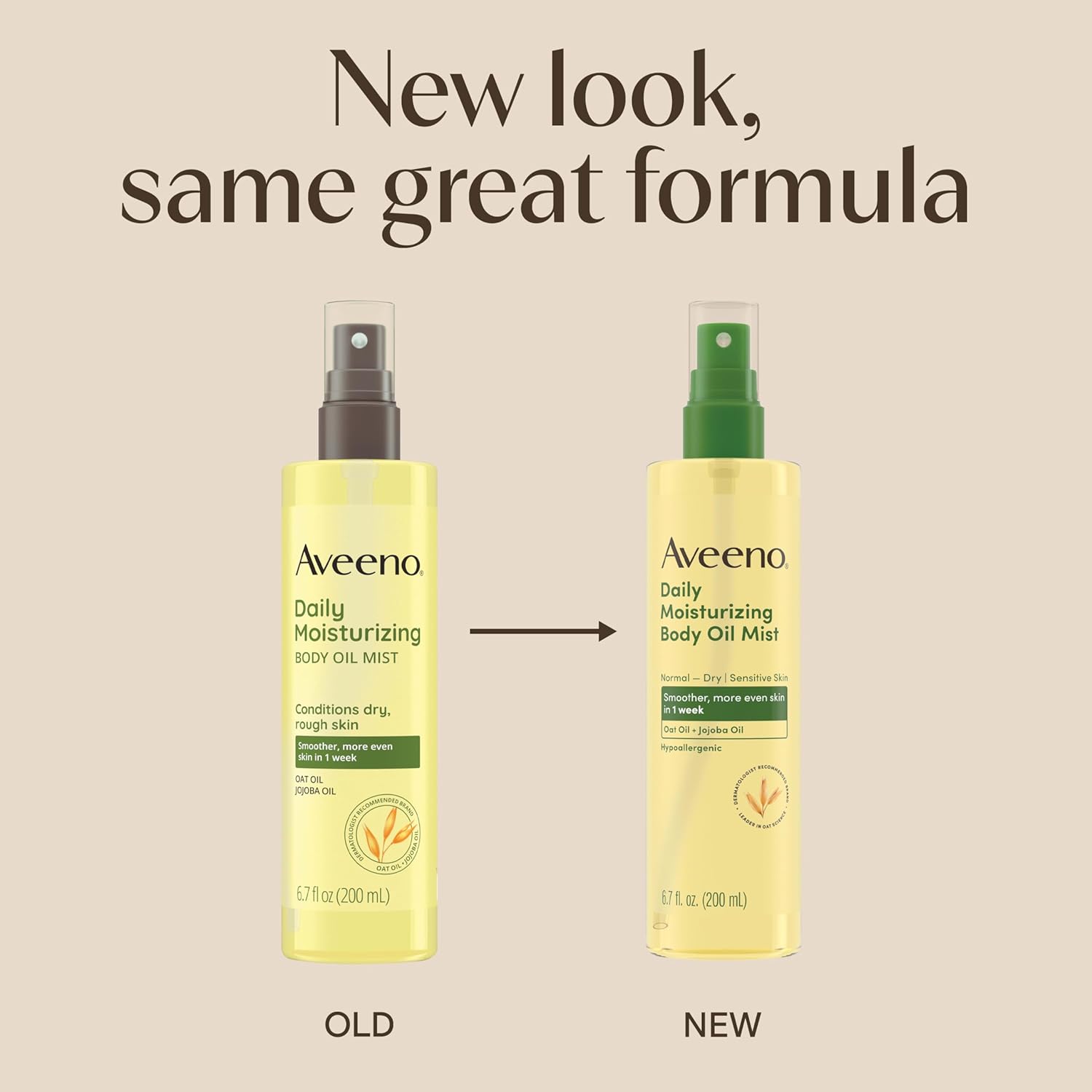 Aveeno Daily Moisturizing Body Oil Mist 200ml with oat and jojoba oil