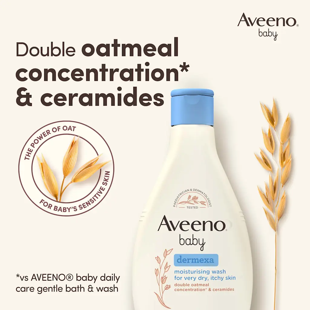 Aveeno Baby Dermexa Emollient Wash 250ml blue and white bottle