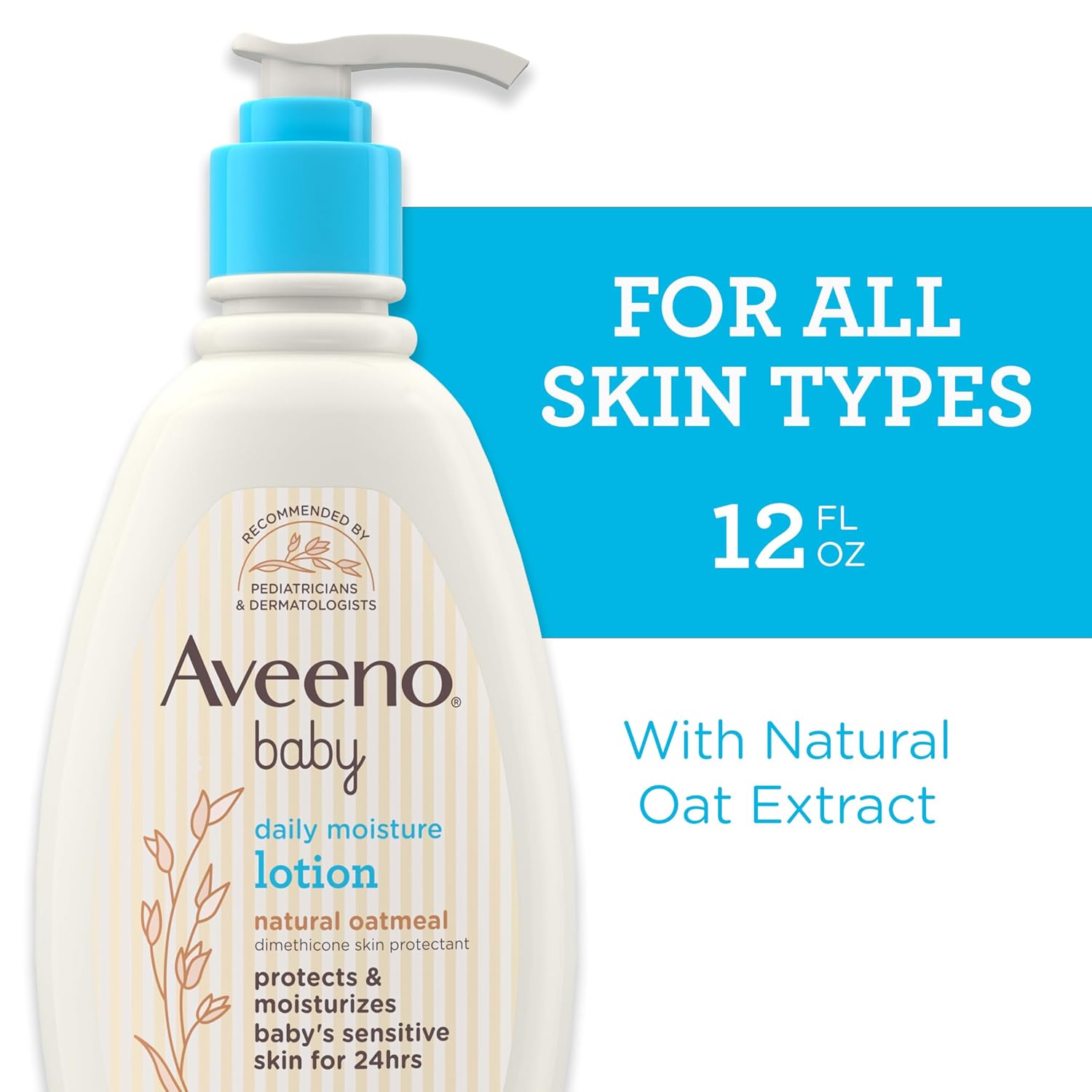 Aveeno Baby Daily Moisture Lotion 354ml pump bottle with blue cap