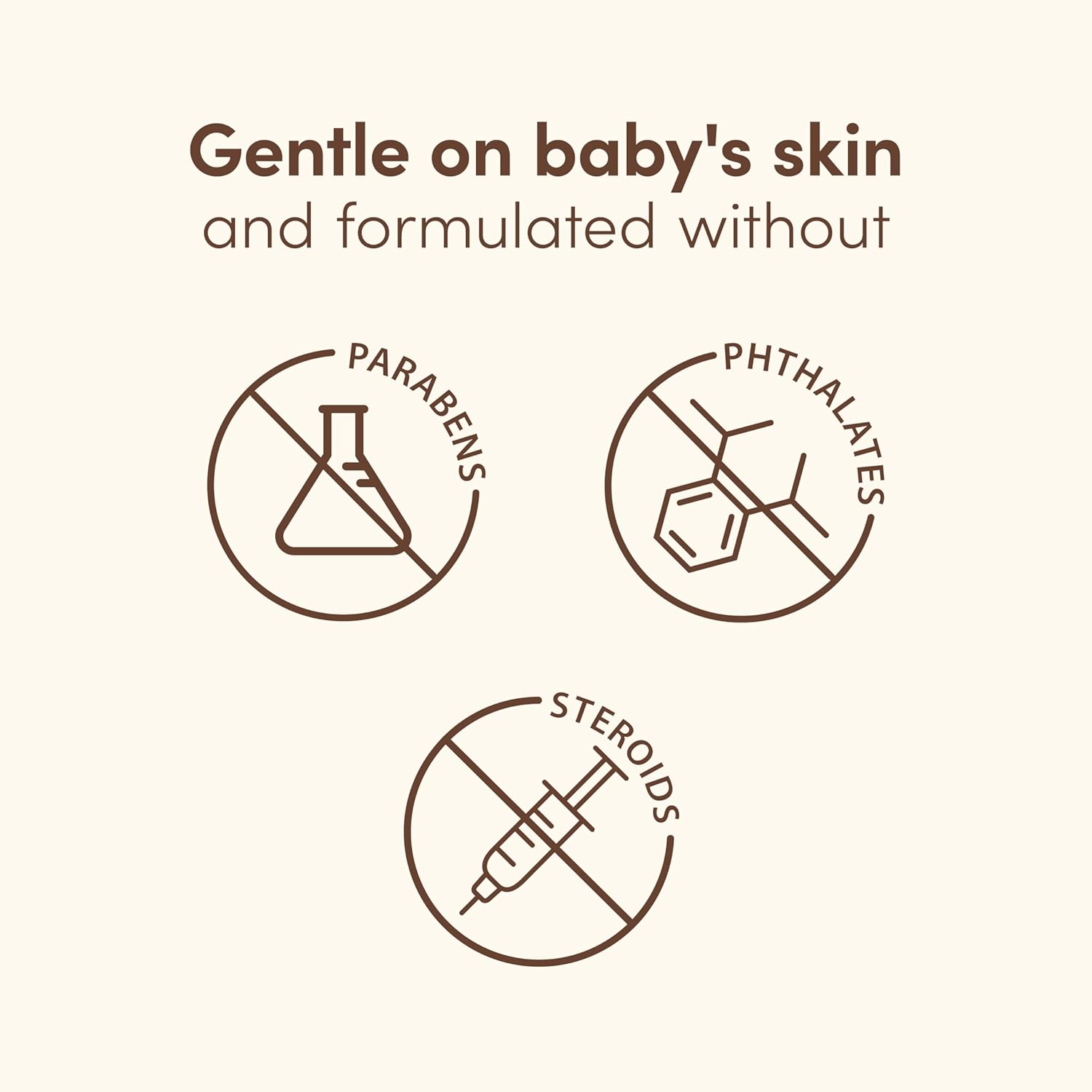 Aveeno Baby Calming Comfort Lotion 227g bottle with paraben and phthalate free icons