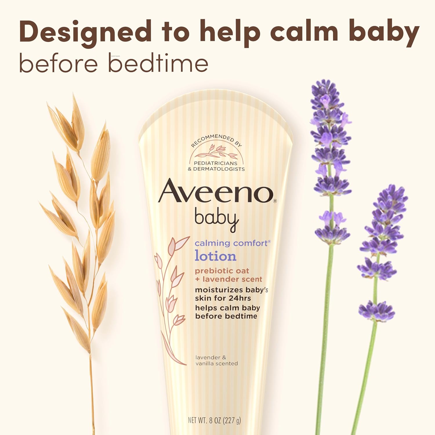 Aveeno Baby Calming Comfort Lotion 227g with lavender scent
