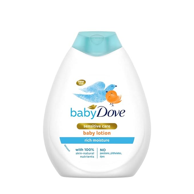 Baby Dove Rich Moisture Lotion 400ml white bottle with turquoise cap