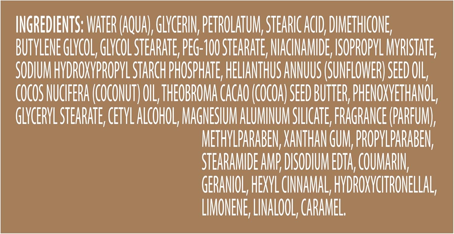 Vaseline Intensive Care Cocoa Radiant Lotion 600 mL bottle with ingredients list