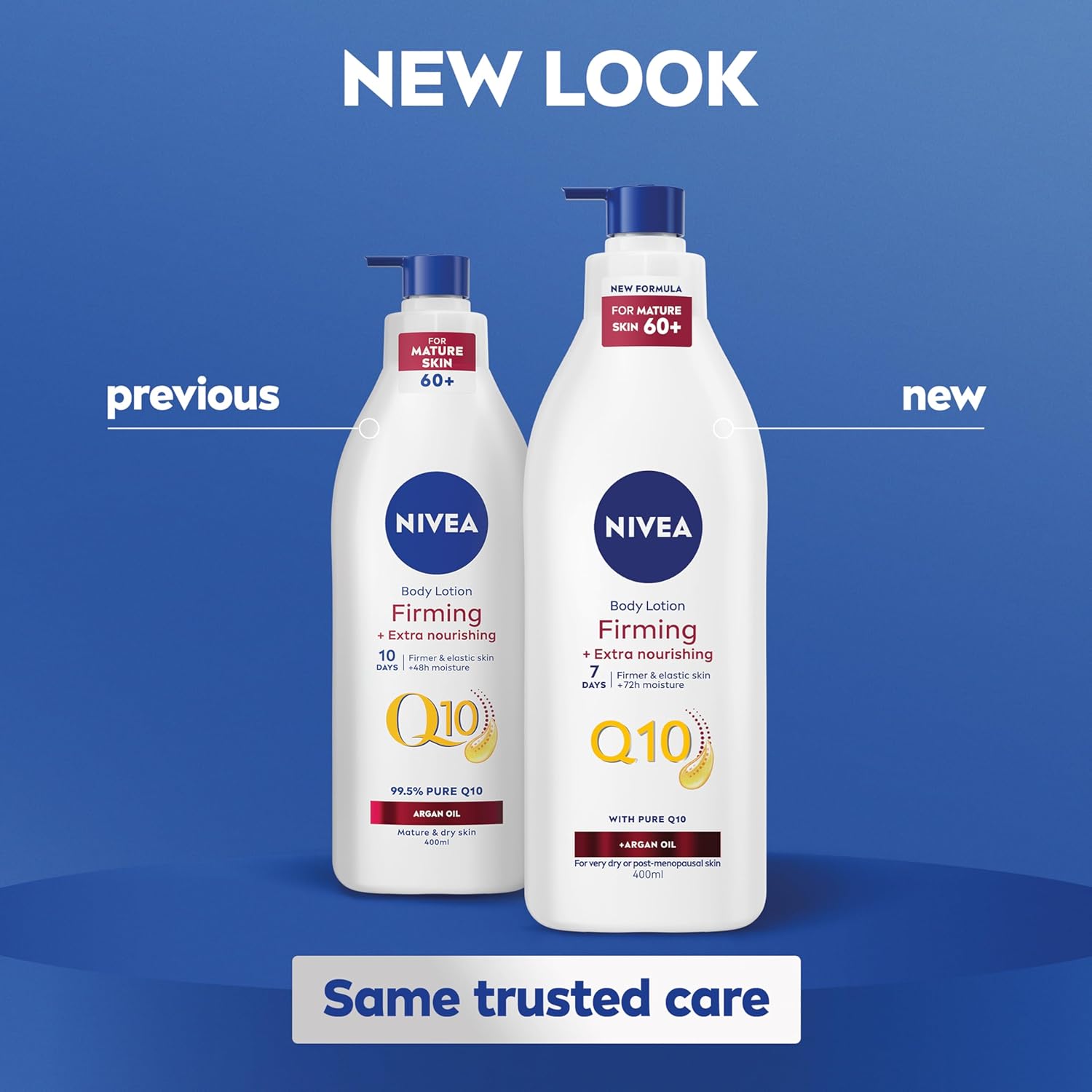 NIVEA Q10 Firming Extra Nourishing Body Lotion with Argan Oil 400ml pump bottle