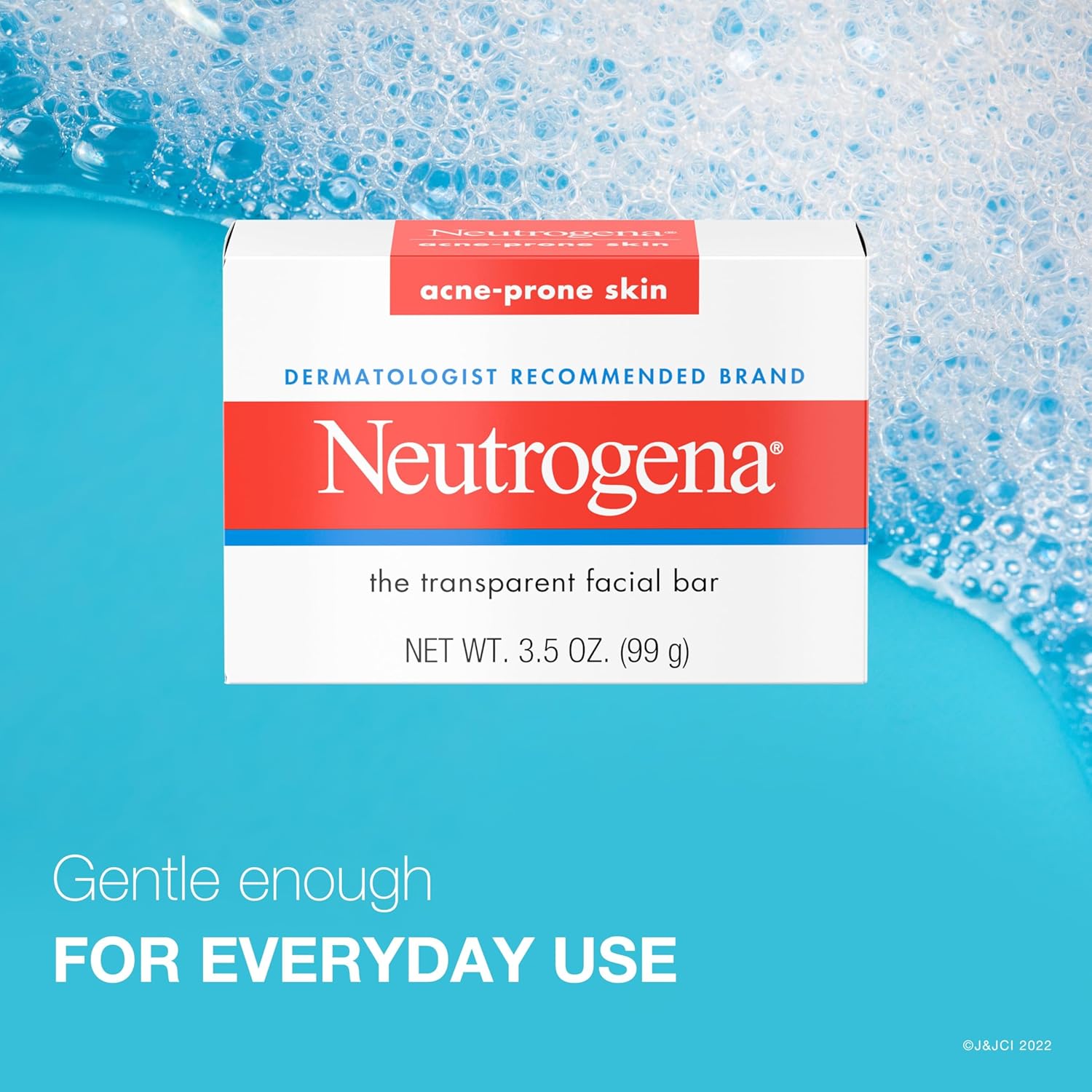 Neutrogena transparent facial bar for acne-prone skin 99g cleansing bar