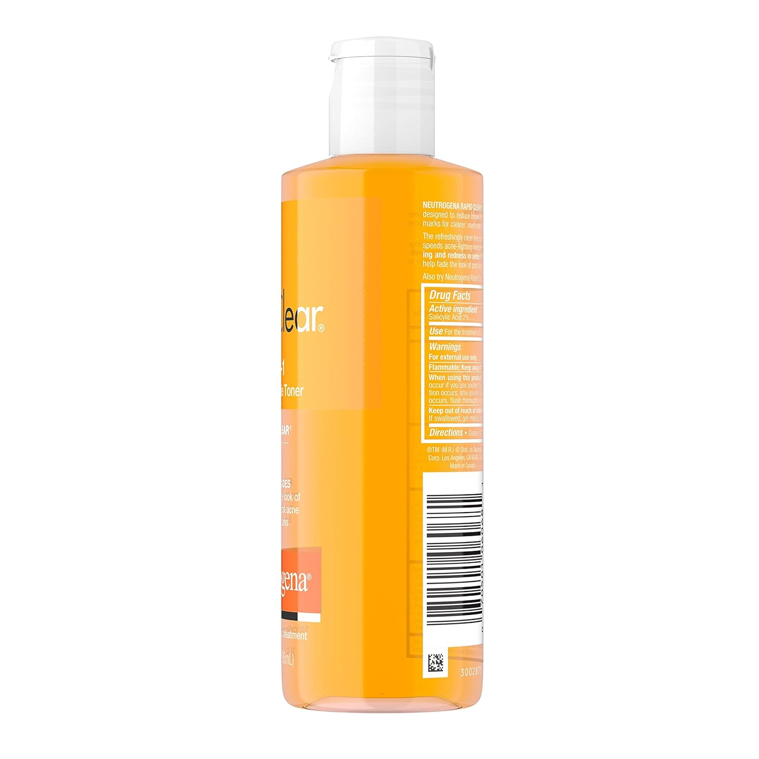 Neutrogena Rapid Clear 2-in-1 Fight and Fade Toner 236 ml bottle orange liquid