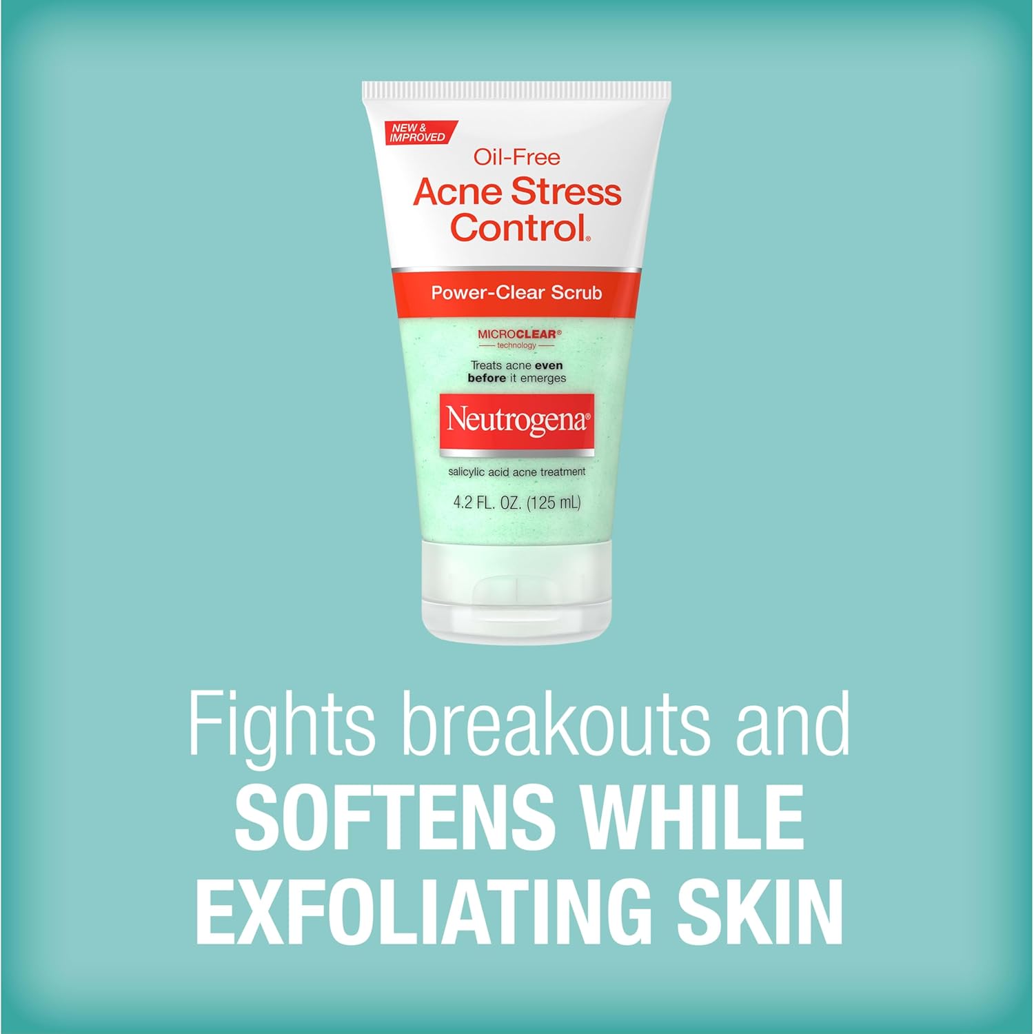 Neutrogena Oil-Free Acne Stress Control Power-Clear Scrub 125ml tube