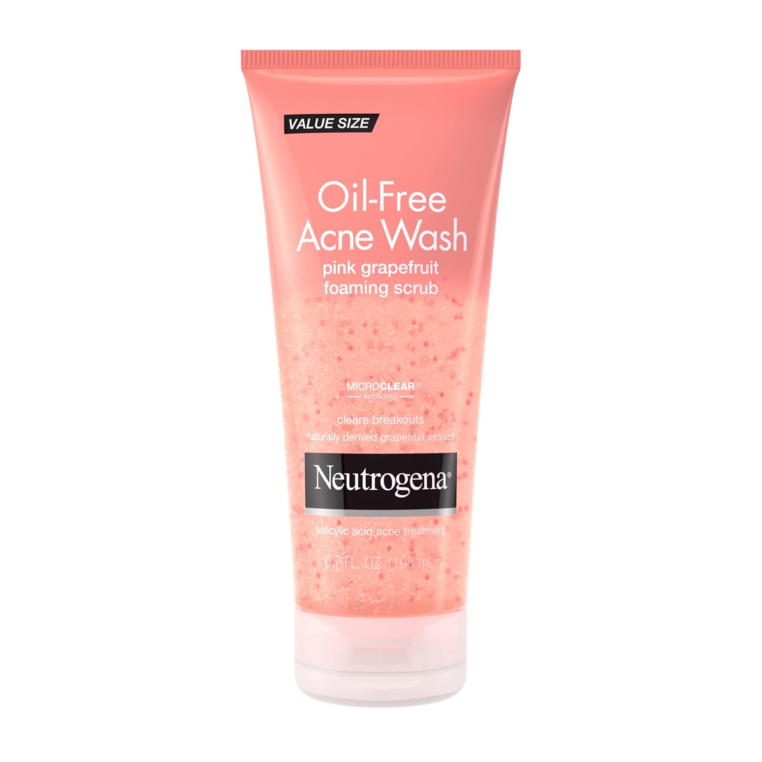 Neutrogena Oil-Free Acne Wash pink grapefruit foaming scrub 198ml tube