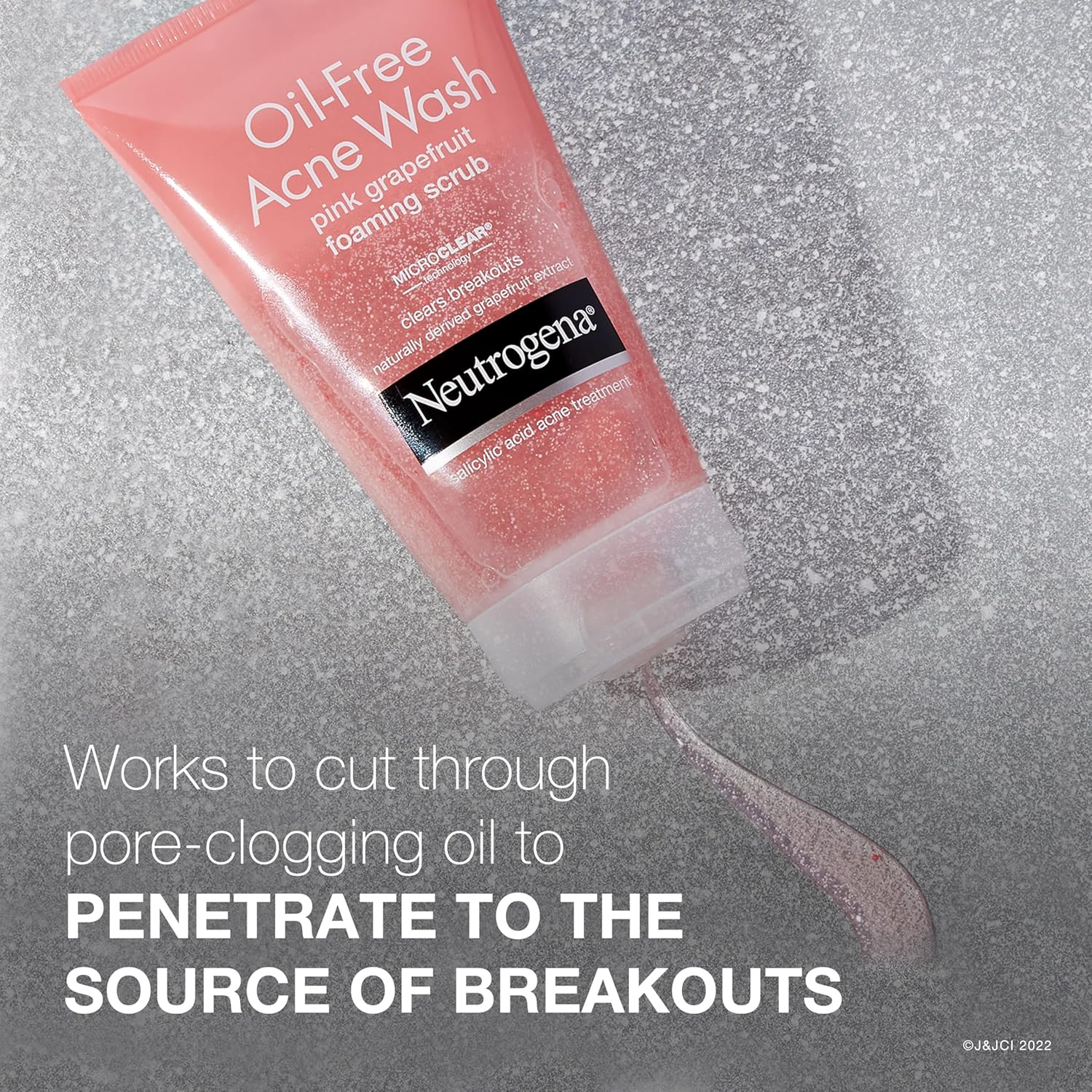 Neutrogena Oil-Free Acne Wash pink grapefruit foaming scrub 198ml tube