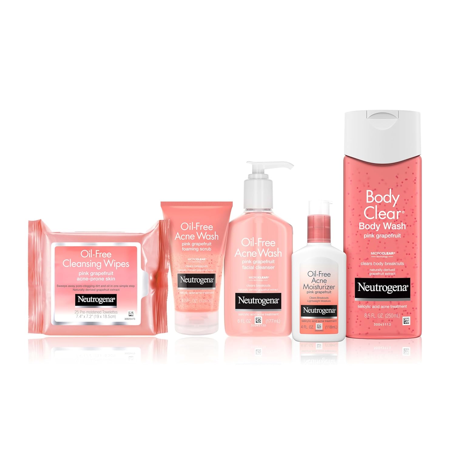 Neutrogena Oil-Free Acne pink grapefruit moisturizer bottle 118ml with white pump dispenser