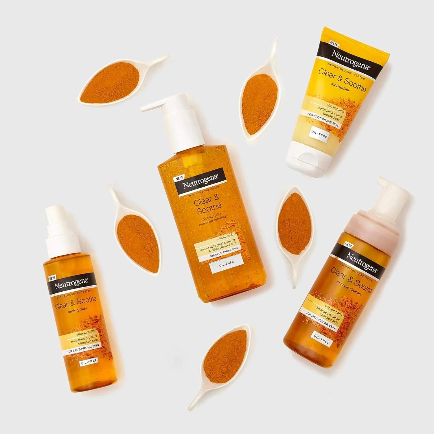 Neutrogena Clear & Soothe toning mist 125ml spray bottle orange