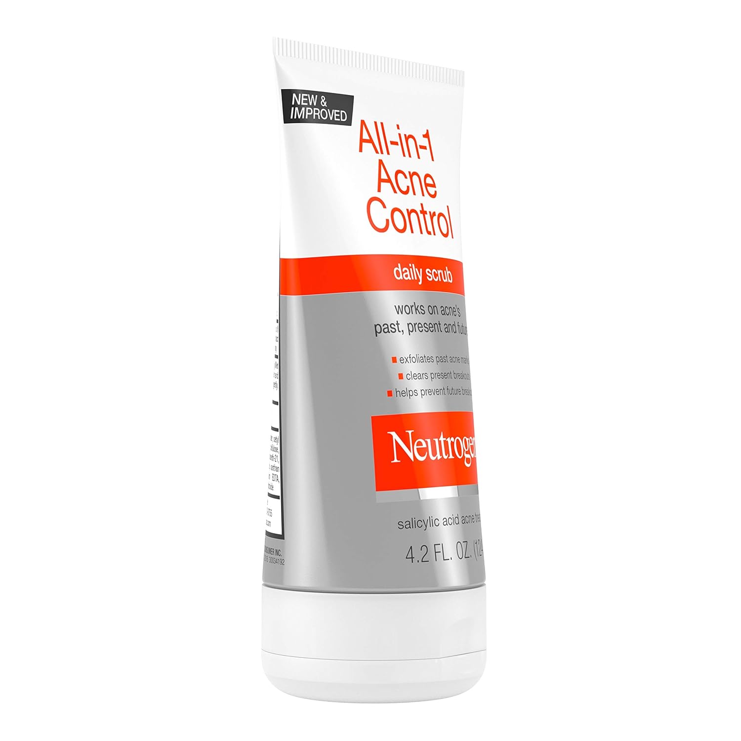 Neutrogena All-in-1 Acne Control Daily Scrub 124mL tube with salicylic acid