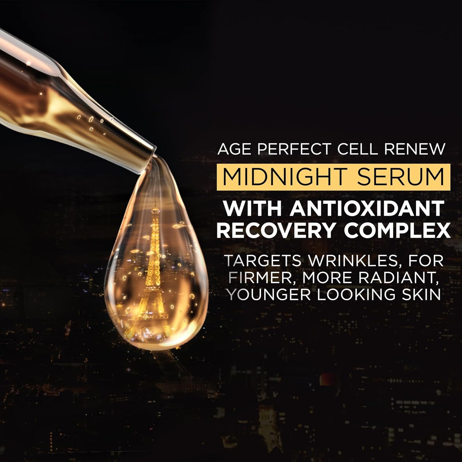 L'Oréal Paris Age Perfect Cell Renew Midnight Serum 30ml golden liquid bottle