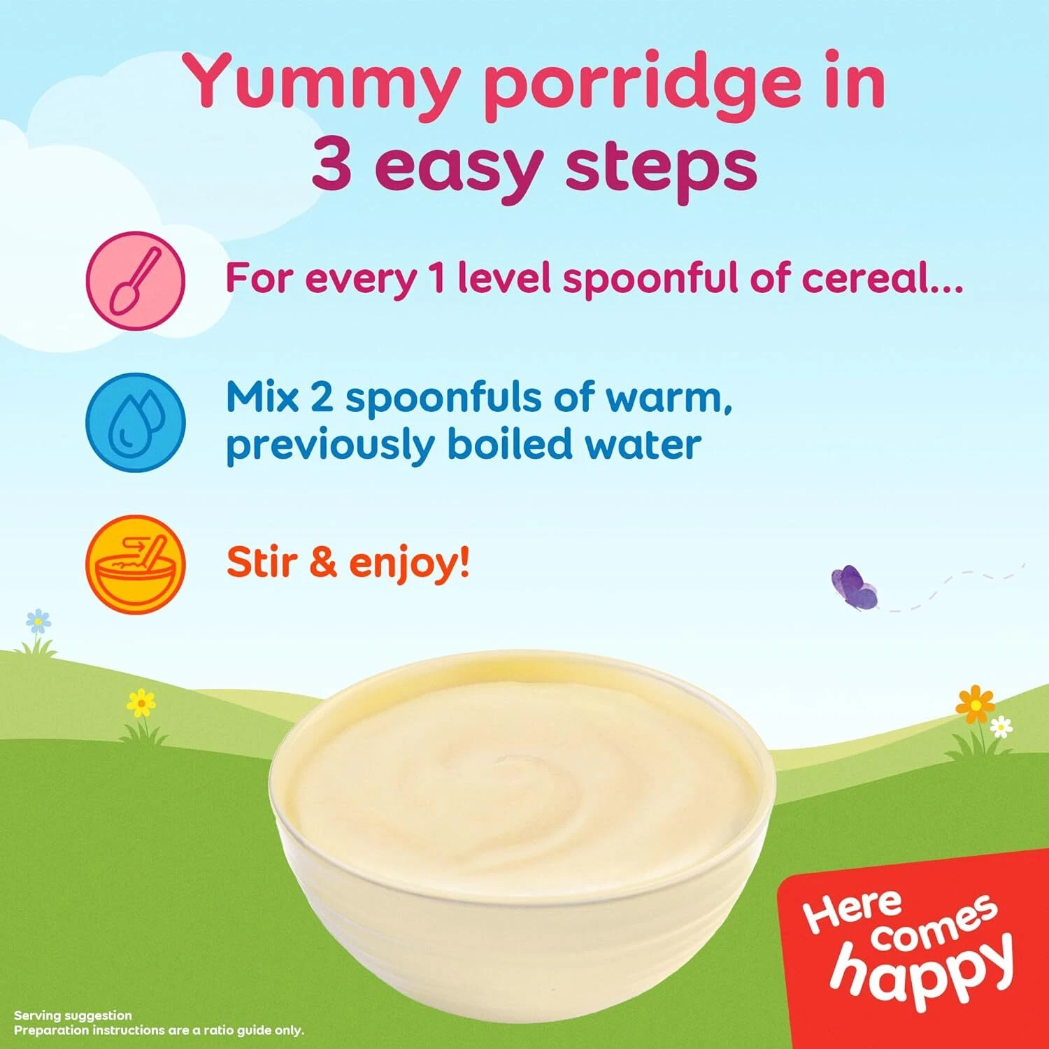 Cow & Gate Creamy Porridge infant cereal for ages 4 to 6 months