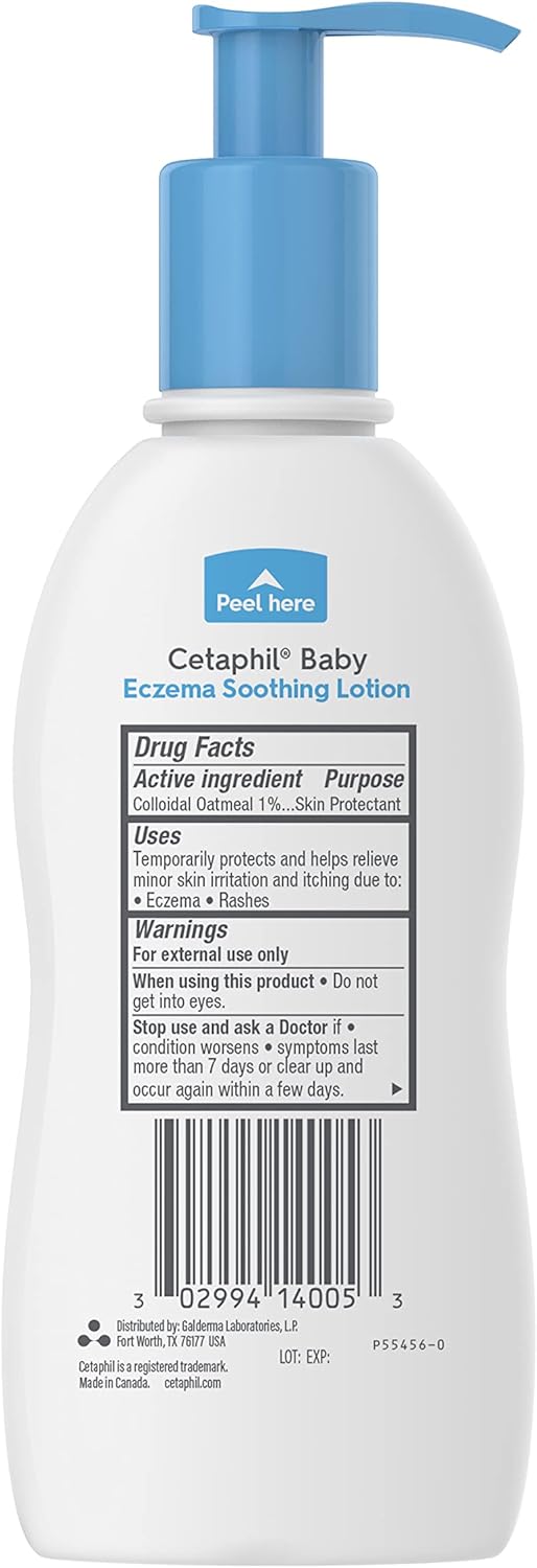 Cetaphil Baby Eczema Soothing Lotion 147ml pump bottle with blue dispenser cap