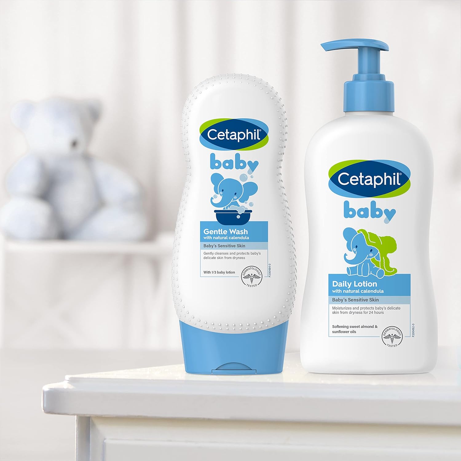 Cetaphil Baby Gentle Wash with organic calendula 6.7oz bottle with blue pump dispenser