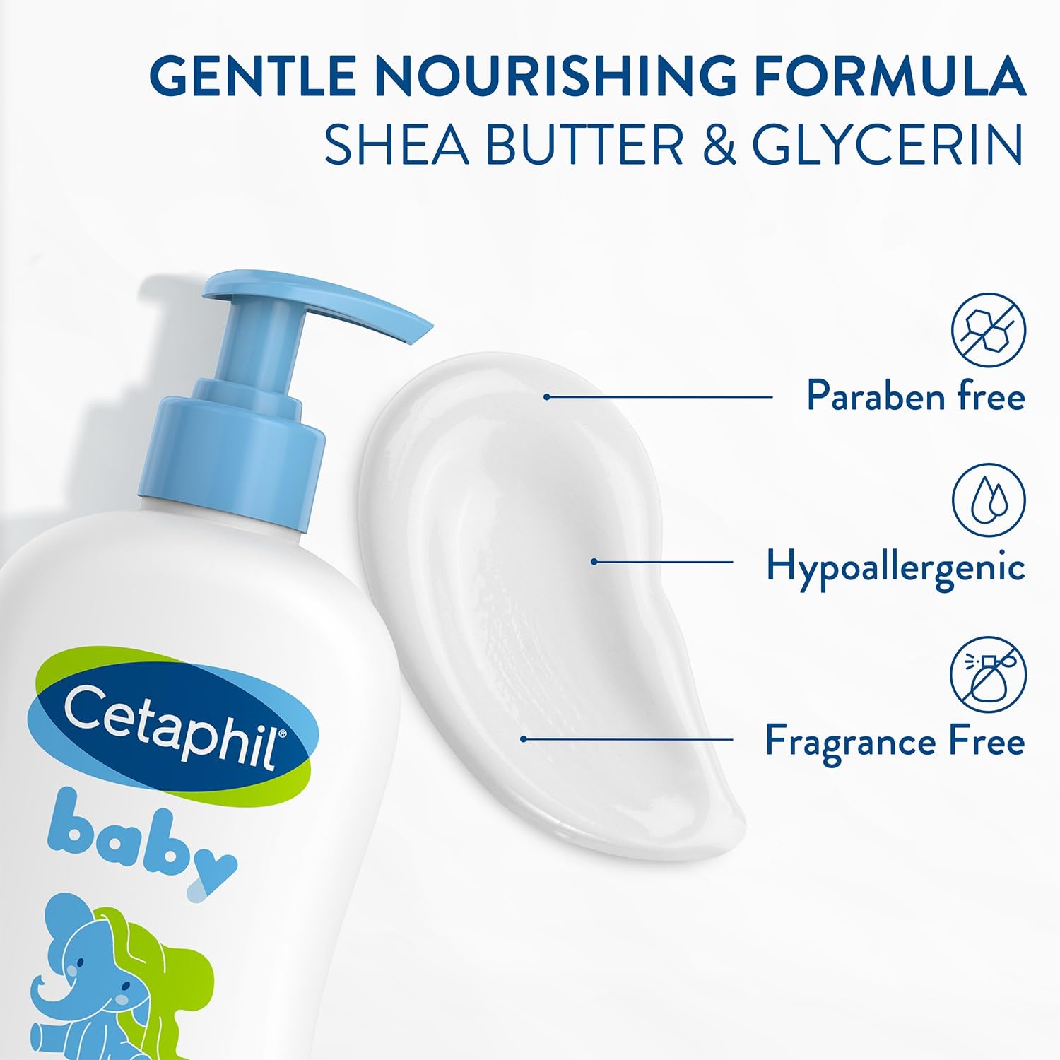 Cetaphil Baby Daily Lotion 198ml with shea butter and glycerin pump bottle
