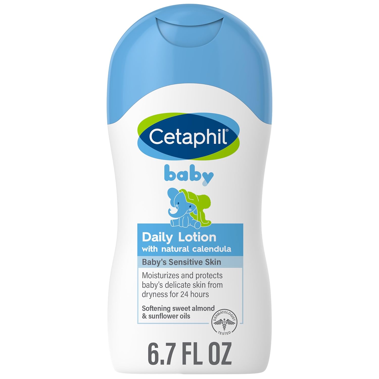 Cetaphil Baby Daily Lotion with natural calendula, sweet almond and sunflower oils, 6.7 fl oz