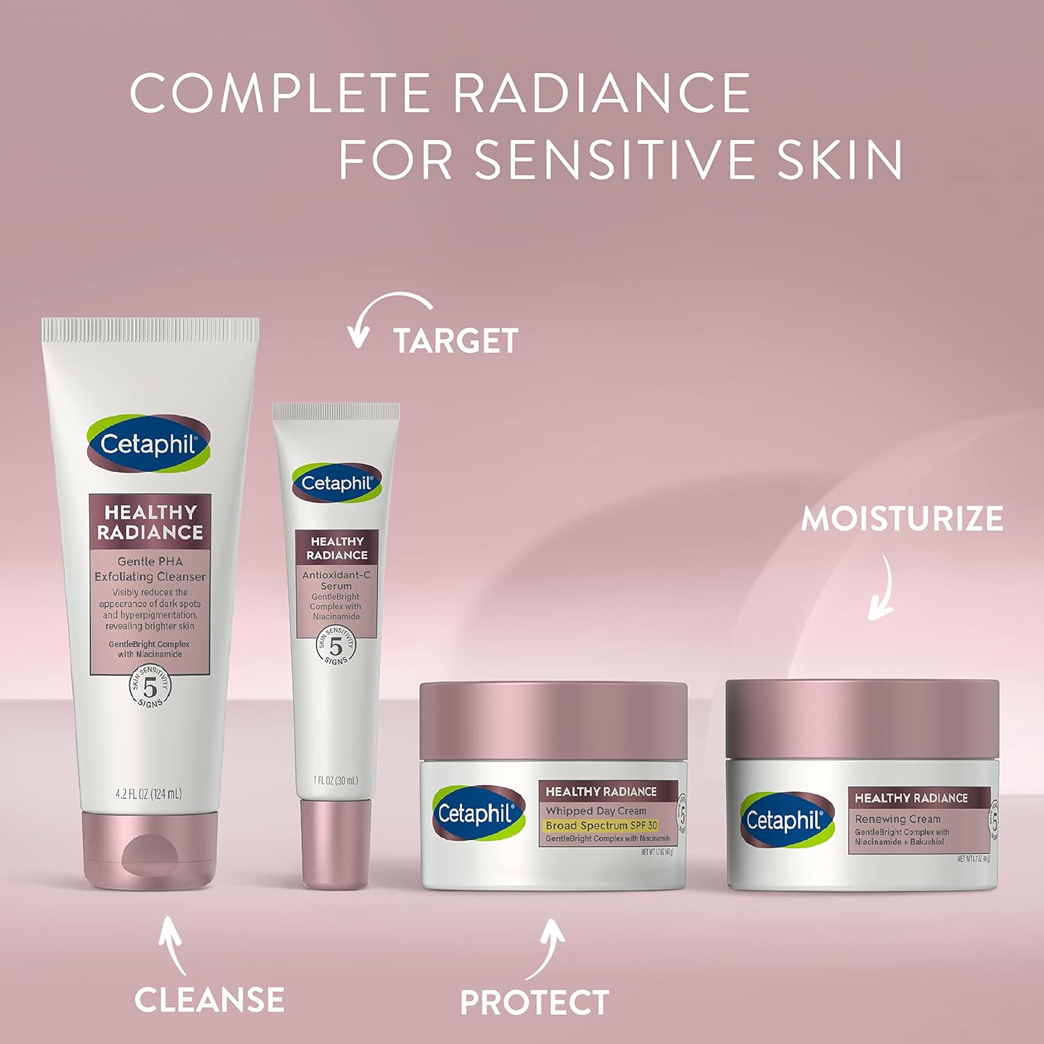 Cetaphil Healthy Radiance Renewing Night Cream 50g jar with mauve lid