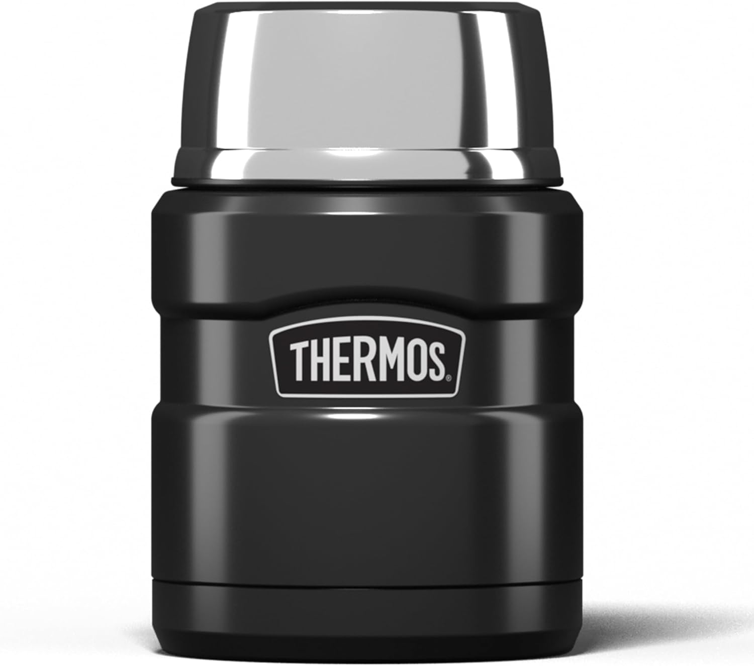 Thermos Stainless King matte black food flask 470ml with lid