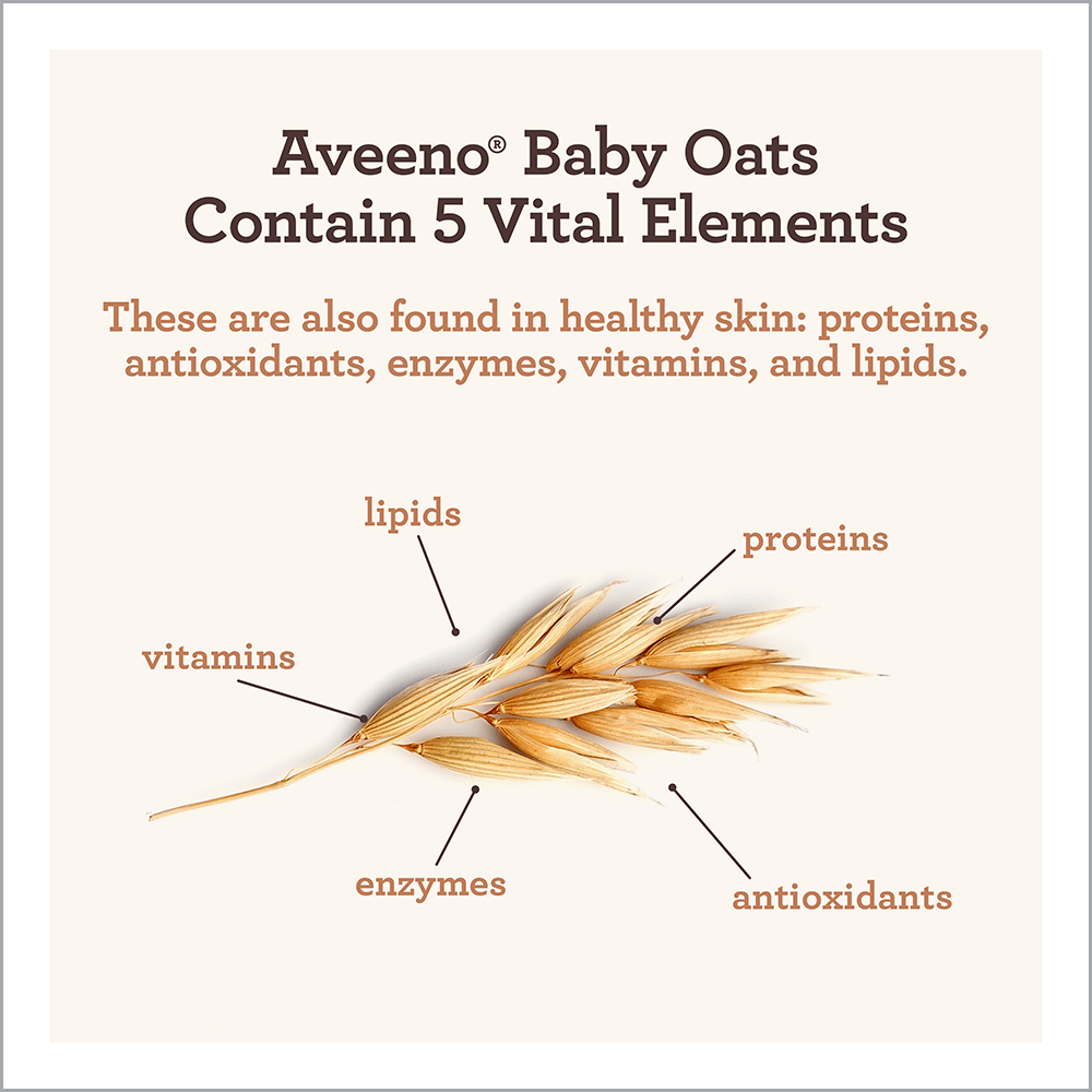 Aveeno Baby Daily Moisture Wash and Shampoo 976ml with oat ingredients