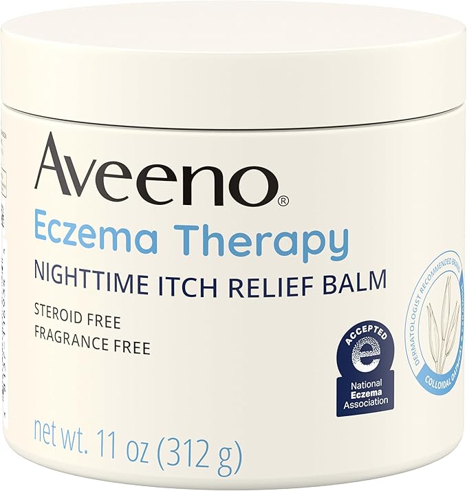 Aveeno Eczema Therapy Nighttime Itch Relief Balm 11 oz jar