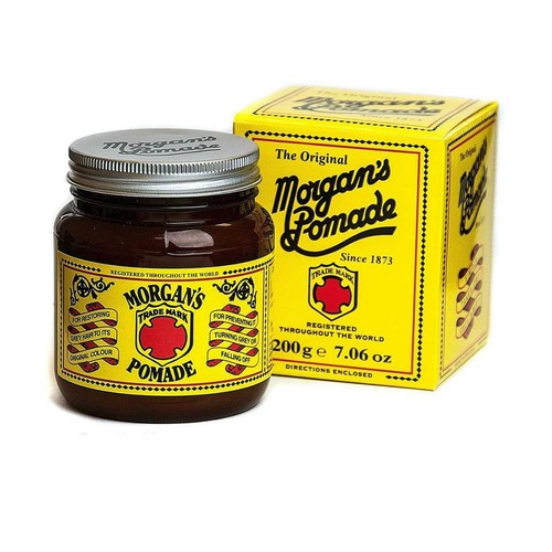 Morgan's Hair Darkening Pomade 200g with yellow box packaging