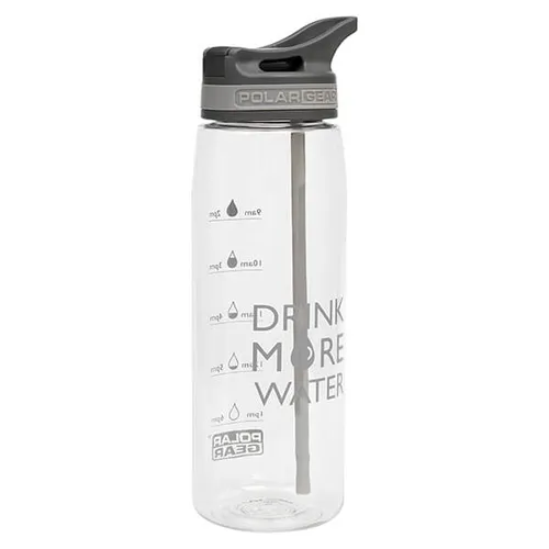 Polar Gear Aqua Curve 750ml Tritan Tracker Bottle grey with measurement markings