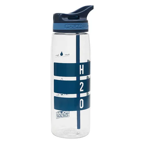 Polar Gear Aqua Curve 750ml Tritan Tracker Bottle blue and white
