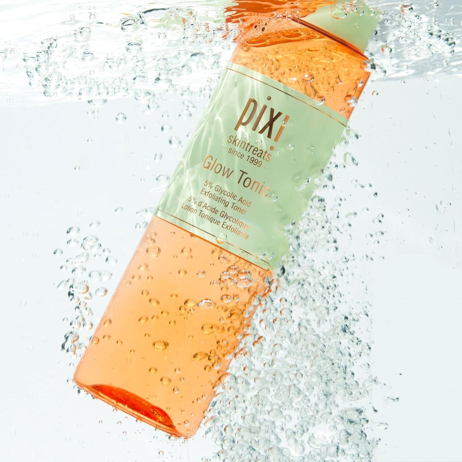 Pixi Skintreats Glow Tonic exfoliating toner 250ml bottle with glycolic acid